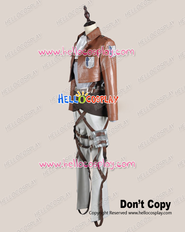 Attack On Titan Shingeki No Kyojin Cosplay Levi Eren Scouting Legion Costume Leather Ver
