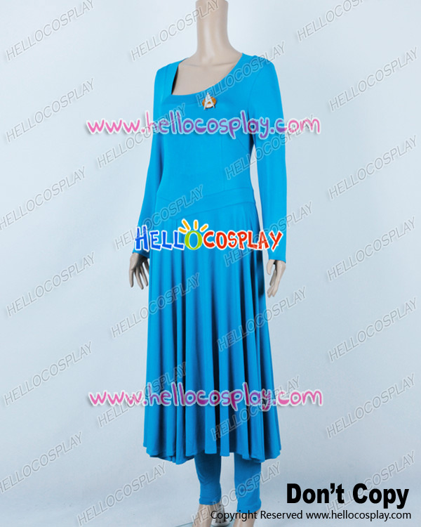 Star Trek Cosplay Commander Deanna Troi Blue Dress Costume