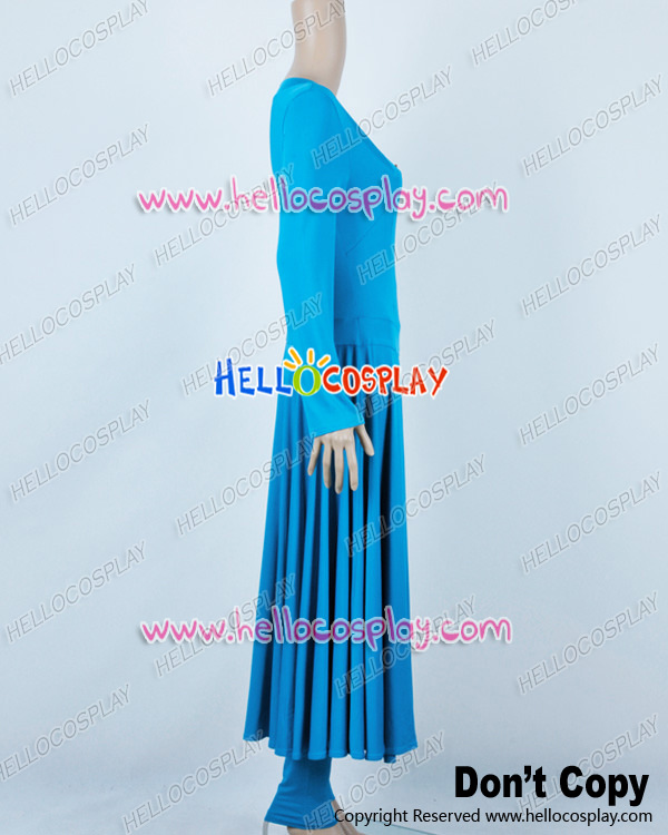 Star Trek Cosplay Commander Deanna Troi Blue Dress Costume