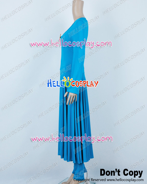 Star Trek Cosplay Commander Deanna Troi Blue Dress Costume