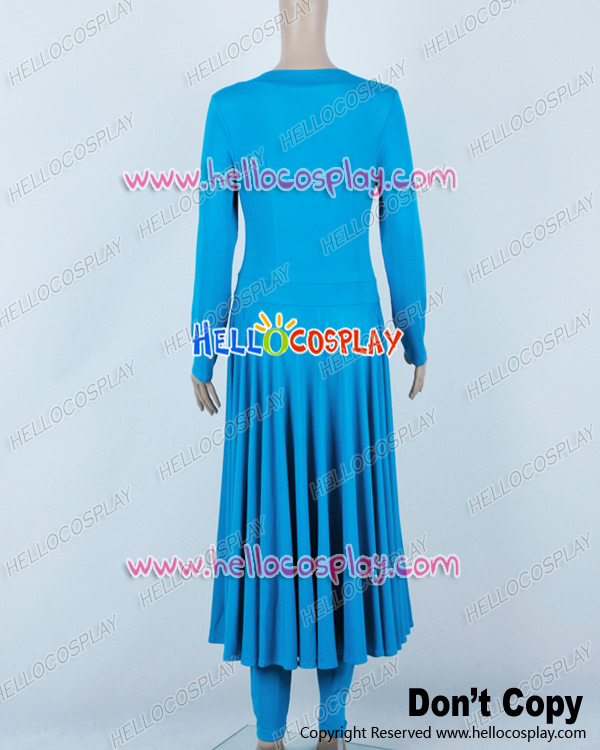 Star Trek Cosplay Commander Deanna Troi Blue Dress Costume