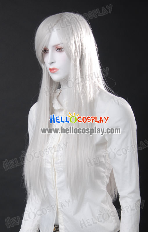 cosplay white medium wig
