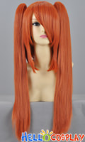 Brown Dark Orange Cosplay Wig Clip On Ponytails Brown Dark Orange Cosplay Wig Clip On Ponytails