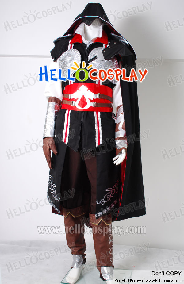 Assassin's Creed II 2 Cosplay Ezio Black Costume