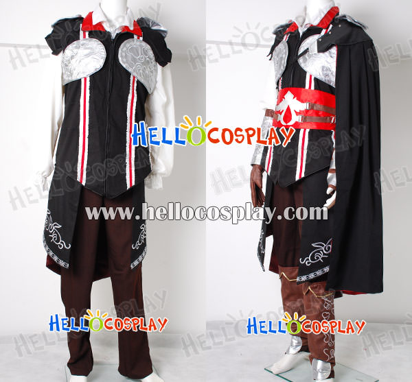 Assassin's Creed II 2 Cosplay Ezio Black Costume