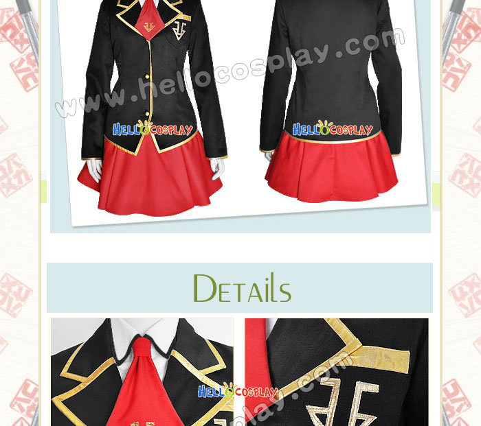 Baka to Test to Shokanju Cosplay Fumizuki Academy School Girl Uniform
