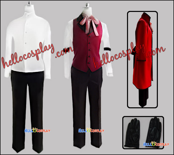 Black Butler Kuroshitsuji Grell Sutcliffe Costume