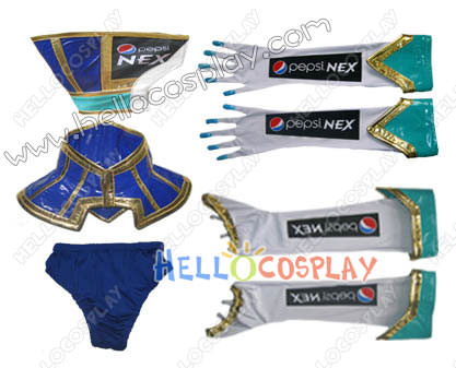 Tiger & Bunny Cosplay Karina Lyle Blue Rose's Commercial Pepsi NEX Costume