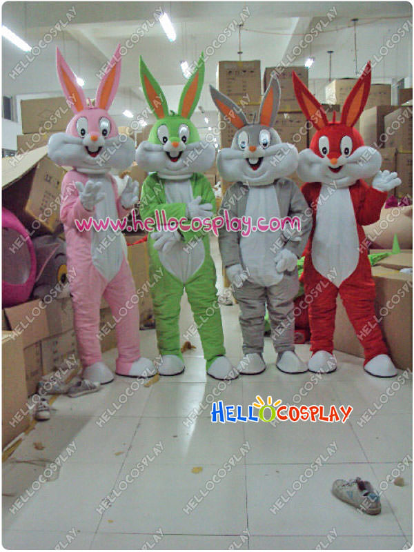 Cartoon Rabbit Bugs Bunny Mascot Costume Adult Mascots Costumes