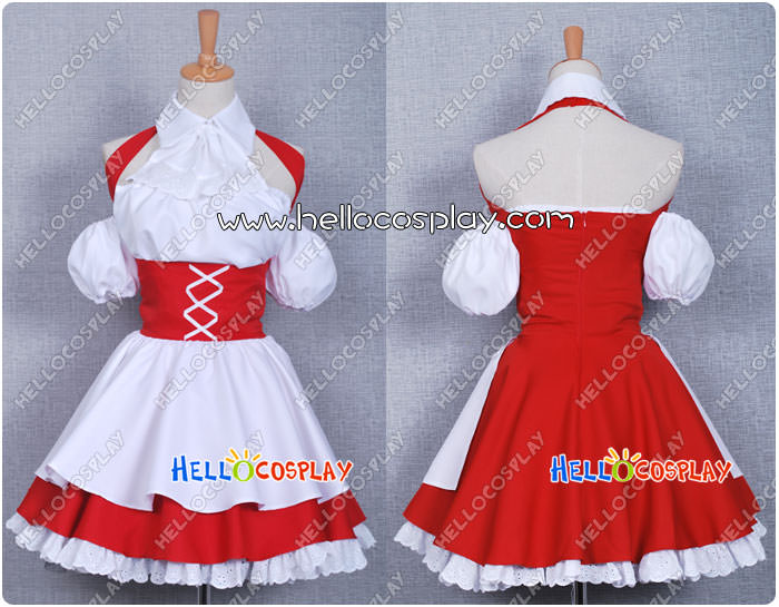 Chobits Cosplay Chii Red Maid Dress