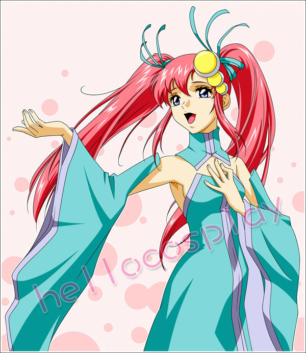 Gundam Seed Cosplay Lacus Blue Dress