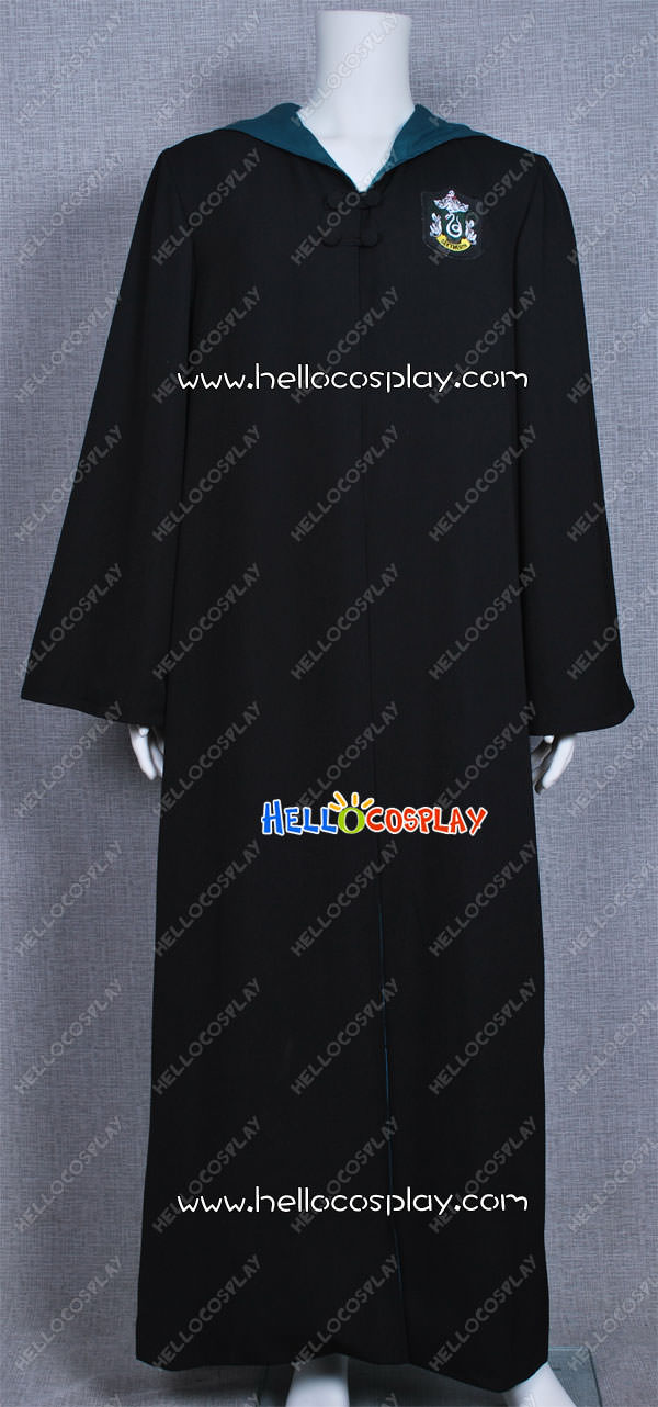 Harry Potter Costume Slytherin of Hogwarts Robe Cape