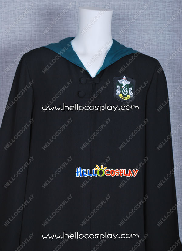 Harry Potter Costume Slytherin of Hogwarts Robe Cape