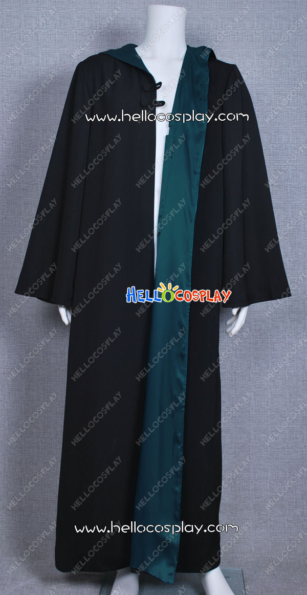 Harry Potter Costume Slytherin of Hogwarts Robe Cape