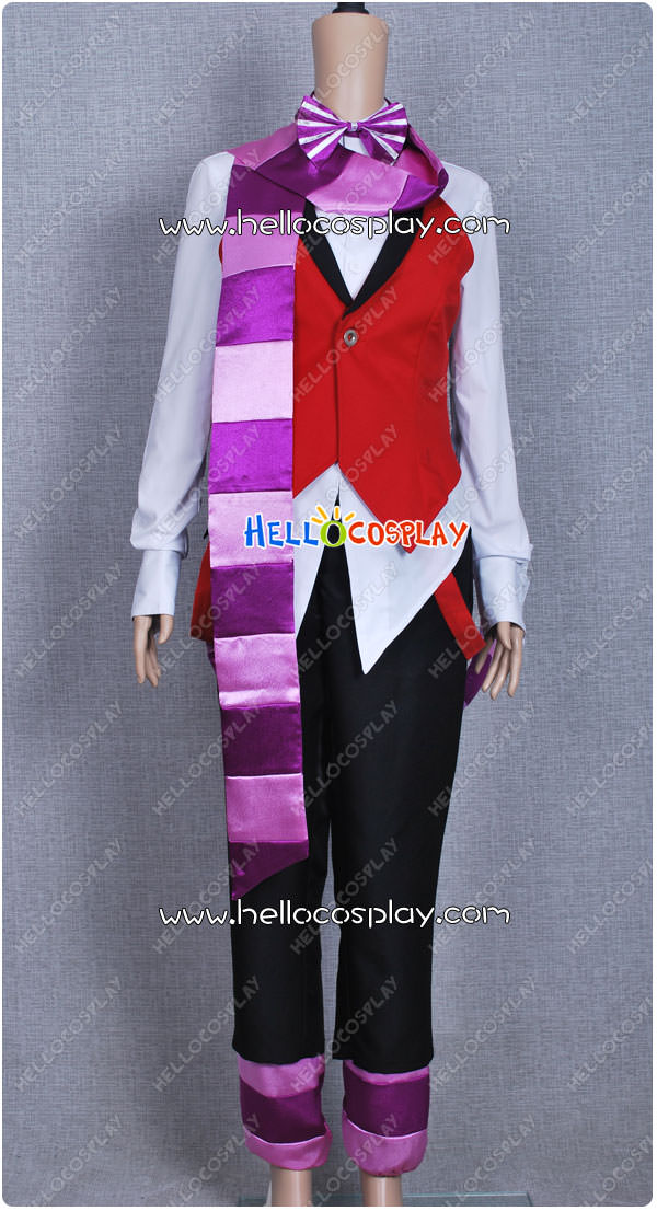 Black Butler Cosplay Kuroshitsuji in wonderland Grell Sutcliff Cheshire Cat Costume