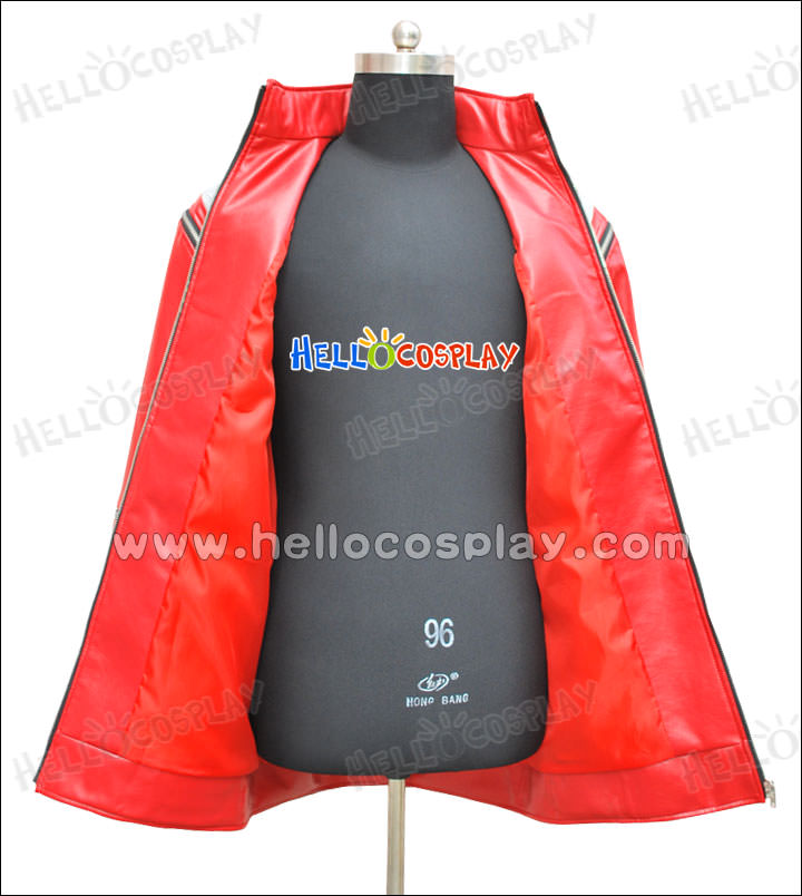 Michael Jackson Beat It Red Zipper Jacket Costume