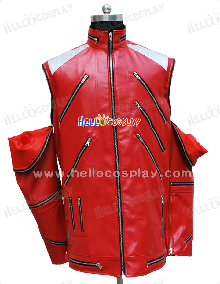 Michael Jackson Beat It Red Zipper Jacket Costume