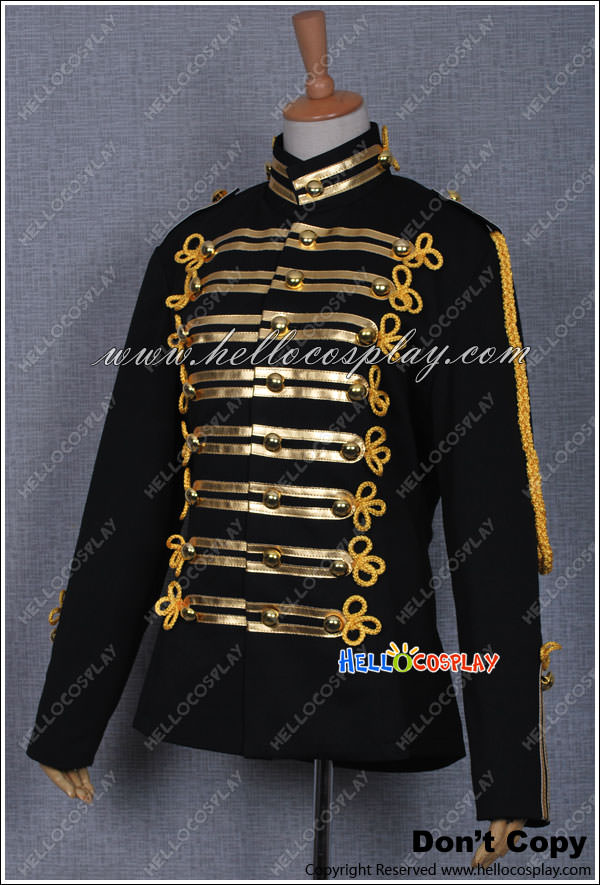 Michael Jackson Military Prince Black Jacket Gold Stripe