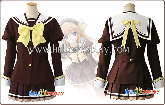Shuffle Cosplay Costume School Girl Winter Uniform