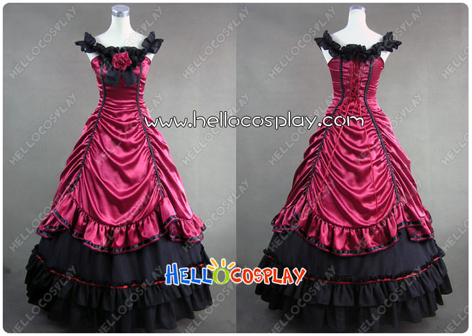 Southern Belle Lolita Ball Gown Red Wedding Dress