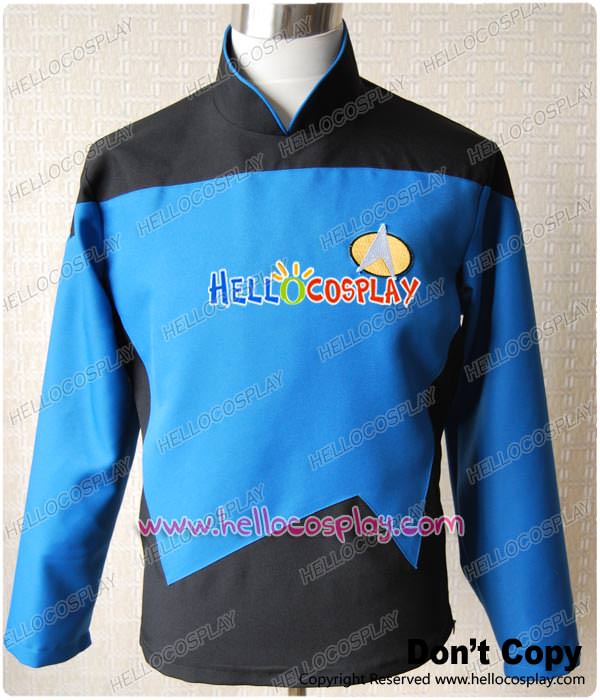Star Trek TNG The Next Generation Teal Shirt Uniform Costume