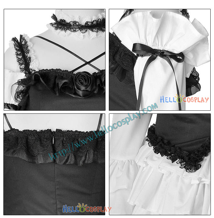 Vocaloid Cosplay Kagamine Rin Cosplay Black Dress