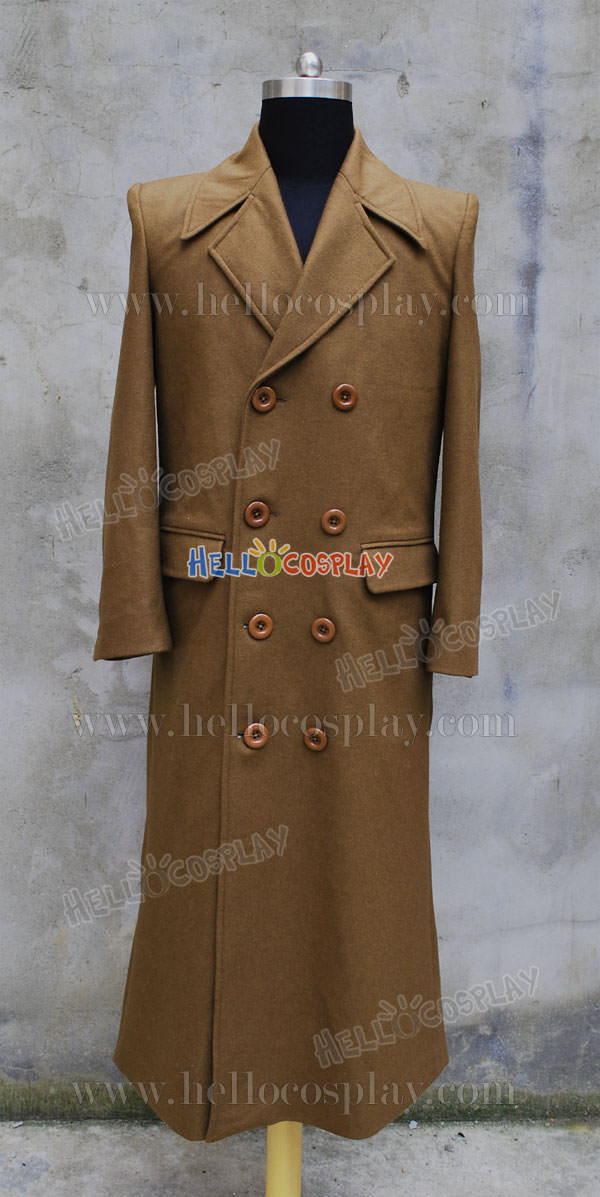 Doctor Who Brown Wool Costume Trench Coat