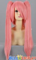 Hot Pink Cosplay Wig Clip On Ponytails Hot Pink Cosplay Wig Clip On Ponytails