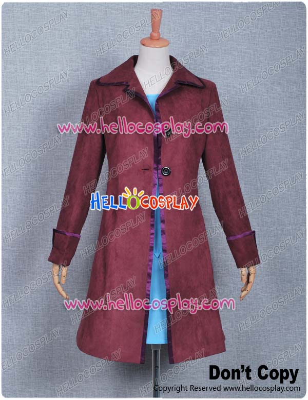 AIW Cosplay Purple Coat Blue Dress Costume