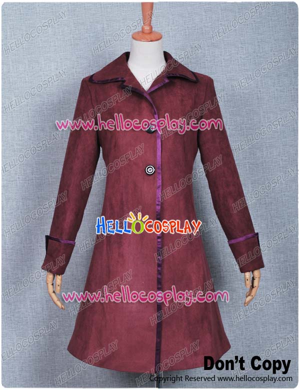 AIW Cosplay Purple Coat Blue Dress Costume