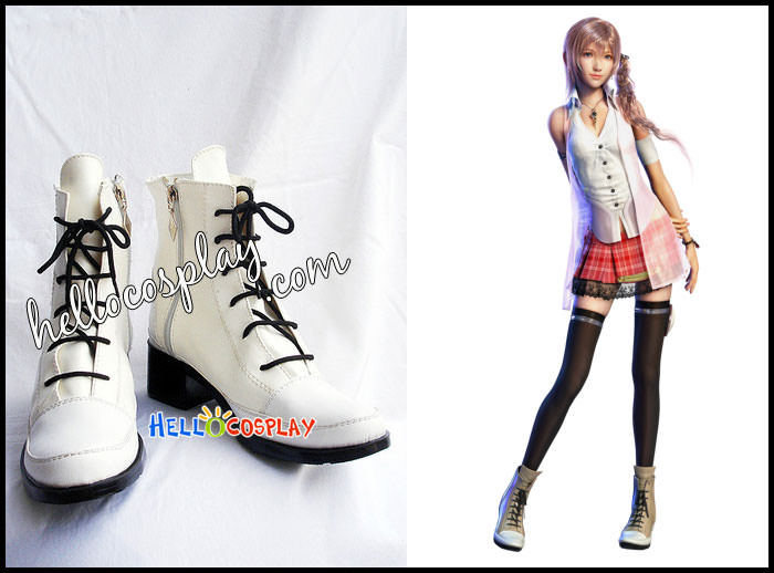 Final Fantasy XIII Cosplay Serah Farron White Boots