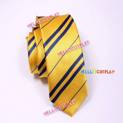 Harry Potter Hufflepuff Yellow & Black Tie Vintage Silk