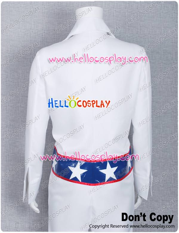 OTGAP Cosplay Blue Star White Uniform With Cape Costume Flag Version