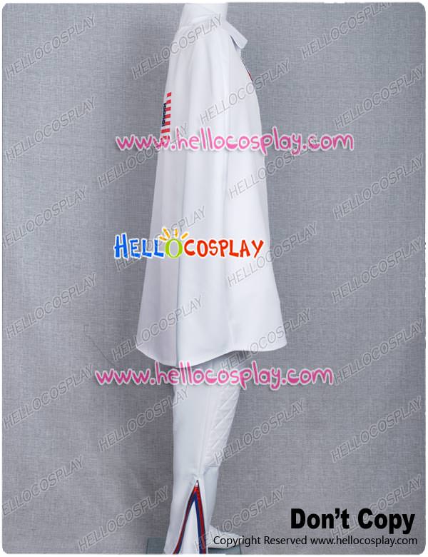 OTGAP Cosplay Blue Star White Uniform With Cape Costume Flag Version