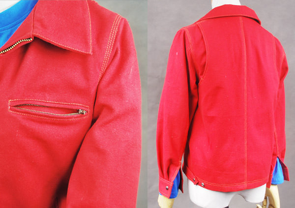 SV Cosplay Red Denim Jacket Coat Costume
