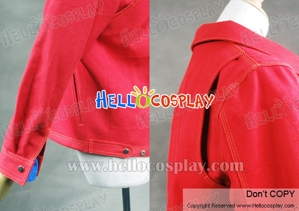 SV Cosplay Red Denim Jacket Coat Costume