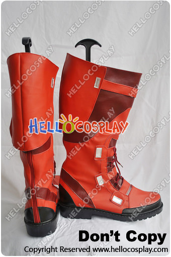 The Avengers Cosplay Captain America Red Boots