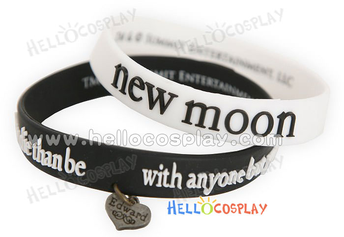 Twilight New Moon I'd Rather Die Rubber Bracelets