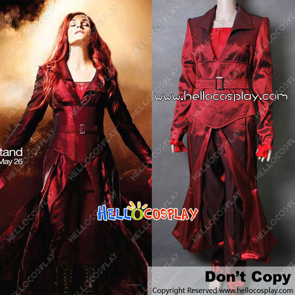 X Cosplay J Red Dress Coat Lady Uniform Costume