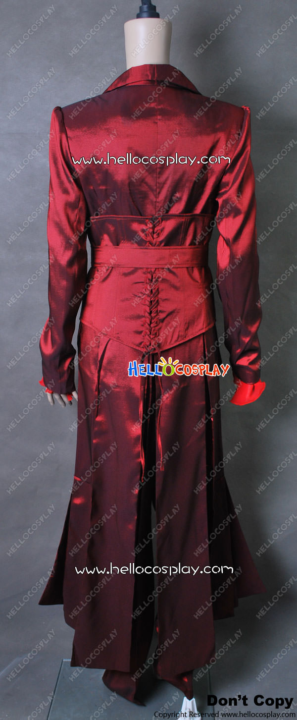 X Cosplay J Red Dress Coat Lady Uniform Costume
