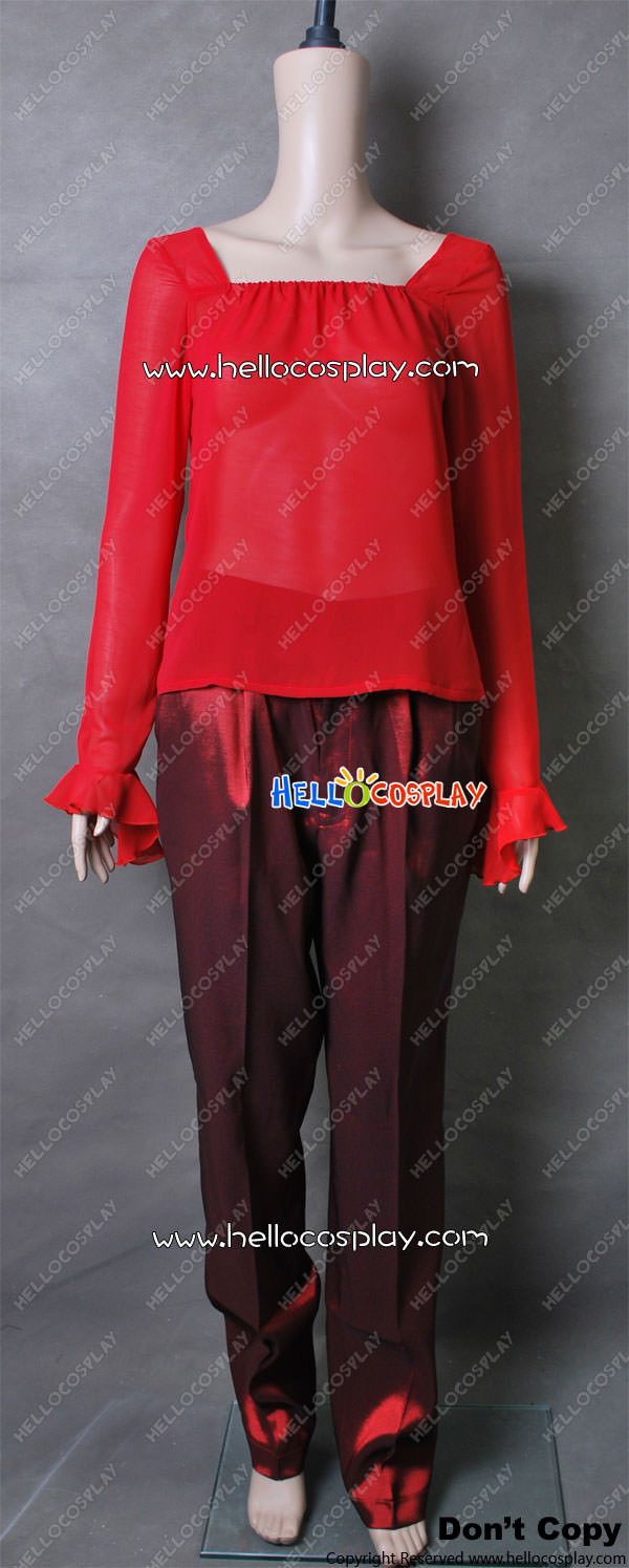 X Cosplay J Red Dress Coat Lady Uniform Costume