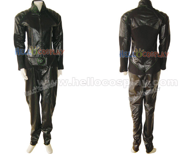 X Cosplay R Black Pleather Female Uniform Costume