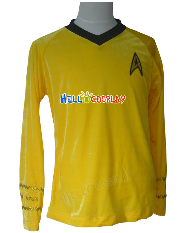 Star Trek TOS Captain Kirk Uniform Veolur Shirt