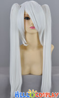 White Cosplay Wig Clip On Ponytails White Cosplay Wig Clip On Ponytails
