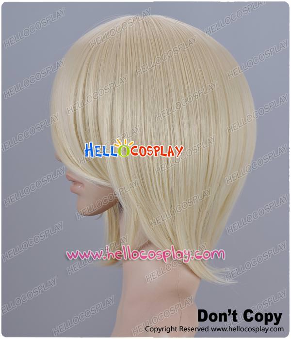 Light Yellow Blonde Cosplay Short Wig layered