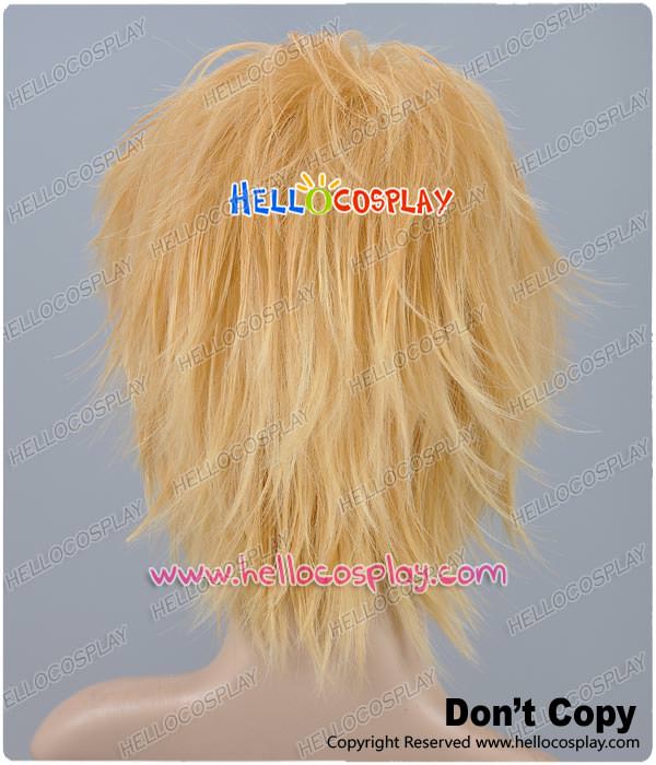 Light Yellow Tan Short Layered Cosplay Wig