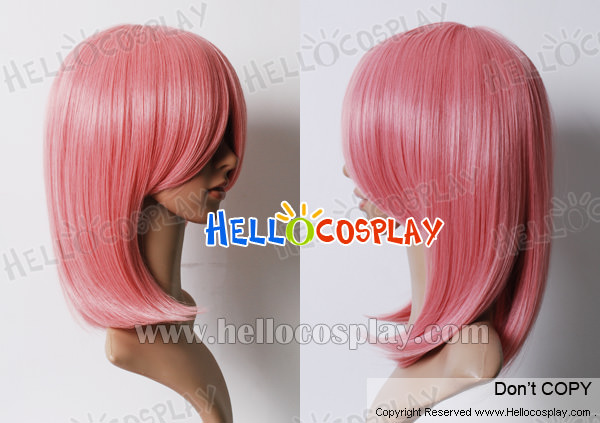 Pink 45cm Cosplay Straight Wig