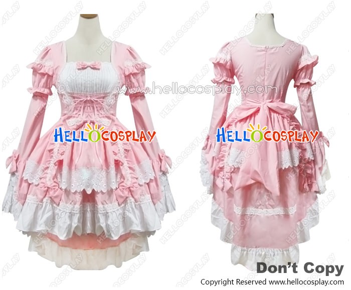 Angel Feather Cosplay Bonzer Swallowtail Pink Maid Dress