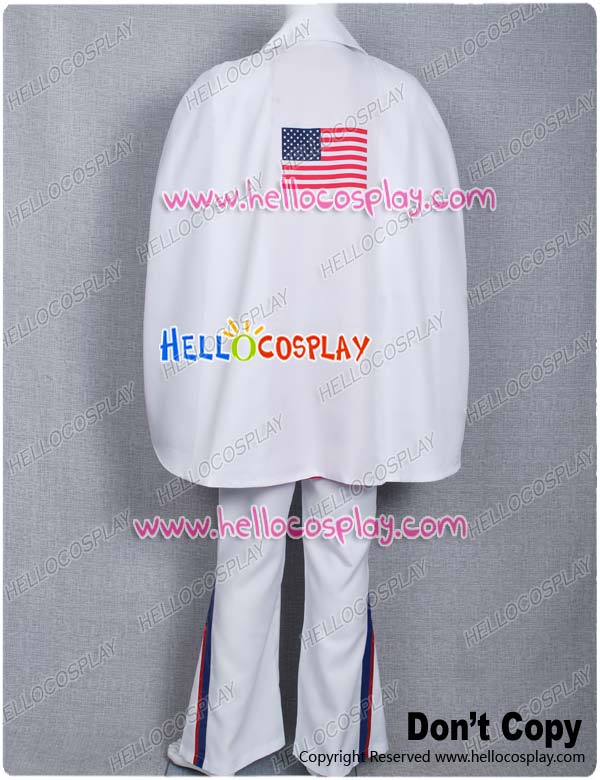 thumbnail interactive-video image 1 of Daredevil Evel Knievel Costume Cape - Handmade In USA, White 1 of 6
