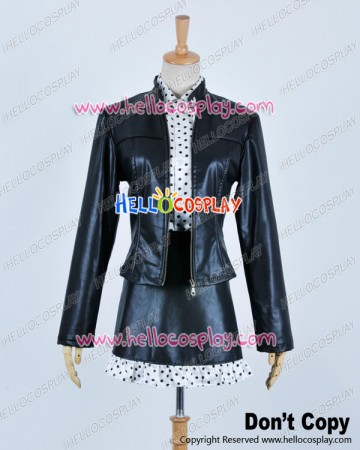 One Piece Cosplay Nico Robin Black Uniform Dot Shirt Costume